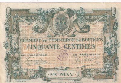 France 50 centimes - Chambre de Commerce - Bourges - 1920 - S�rie A