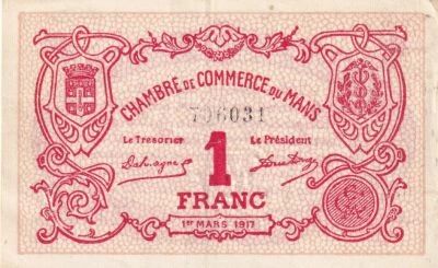 France 50 Centimes - Chambre de commerce - Le Mans - 01-03-1917 - 2�me s�rie