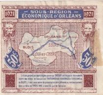 France 50 Centimes - Chambre de Commerce - Orl&eacute;ans - Blois - 15-05-1921 - 2&egrave;me &eacute;mission