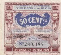 France 50 Centimes - Chambre de Commerce - Orl&eacute;ans - Blois - 15-05-1921 - 2&egrave;me &eacute;mission