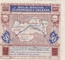 France 50 Centimes - Chambre de Commerce - Orl&eacute;ans - Blois - 15-05-1921 - 2&egrave;me &eacute;mission