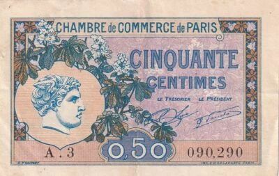 France 50 Centimes - Chambre de commerce - Paris - 1920 - S�rie A.3