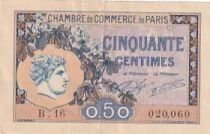 France 50 Centimes - Chambre de commerce - Paris - 1920 - S&eacute;rie B.16