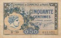 France 50 Centimes - Chambre de commerce - Paris - 1920 - S&eacute;rie B.39