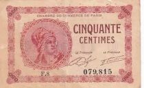 France 50 Centimes - Chambre de commerce - Paris - 1920 - Série F.8