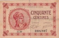 France 50 Centimes - Chambre de commerce - Paris - 1920 - Série H.99
