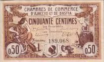 France 50 Centimes - Chambre de commerce d\'Ajaccio et Bastia - 1915 - P.3-1