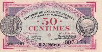 France 50 Centimes - Chambre de commerce d\'Annecy - 1920 - P.10-15
