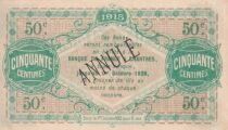 France 50 Centimes - Chambre de Commerce d\'Eure-et-Loir - 01-10-1915 - Annul&eacute;