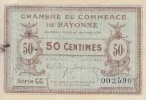 France 50 Centimes - Chambre de Commerce de Bayonne - 16-01-1915 - Série GG