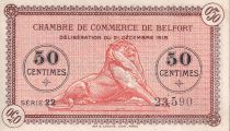 France 50 Centimes - Chambre de commerce de Belfort  - 1918 - Série 22 - P.23-48