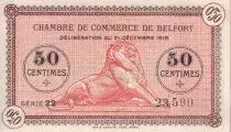 France 50 Centimes - Chambre de commerce de Belfort  - 1918 - S&eacute;rie 22 - P.23-48