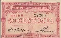 France 50 Centimes - Chambre de Commerce de Bergerac - 05-10-1914 - Série RR