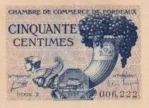 France 50 Centimes - Chambre de commerce de Bordeaux - 1921 - S&eacute;rie 2 - P.30-28