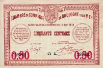 France 50 Centimes - Chambre de Commerce de Boulogne-sur-Mer - 14-08-1914 - S&eacute;rie C1