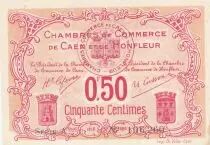 France 50 centimes - Chambre de Commerce de Caen et Honfleur - 1915 - Série A