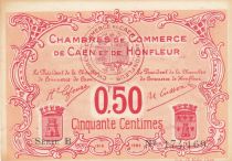 France 50 centimes - Chambre de Commerce de Caen et Honfleur - 1915 - Série B