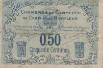 France 50 centimes - Chambre de Commerce de Caen et Honfleur - ND (1914-1925)