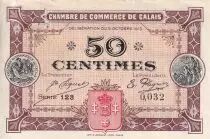 France 50 Centimes - Chambre de commerce de Calais - 1915 - S&eacute;rie 123 - P.36-7