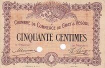 France 50 Centimes - Chambre de Commerce de Gray & Vesoul - 04-10-1915 - Sp&eacute;cimen