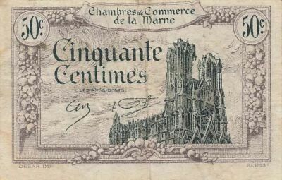 France 50 Centimes - Chambre de Commerce de la Marne - 10-10-1920