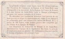 France 50 Centimes - Chambre de commerce de Rennes et Saint-Malo - 1915 - P.105-1