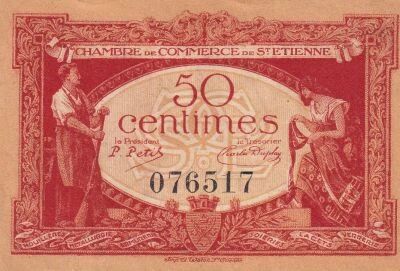 France 50 Centimes - Chambre de Commerce de Saint-�tienne - 01-04-1921