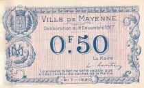 France 50 Centimes - City -  Mayenne - 08-12-1917