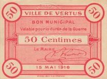 France 50 Centimes - City of Vertus - 15-05-1916