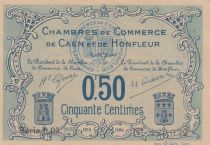 France 50 centimes - Honfleur and Caen Chamber of Commerce - 1915 - Serial 0.02