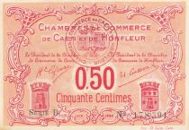 France 50 centimes - Honfleur and Caen Chamber of Commerce - 1915 - Serial B