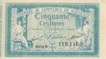 France 50 Centimes - Marseille - Chambre de Commerce - 12-08-1914 - S&eacute;rie D