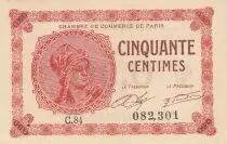 France 50 Centimes - Paris Chamber of Commerce - 1920 - Serial C.84