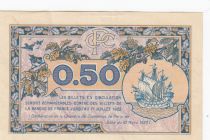 France 50 Centimes - Paris Chamber of Commerce - 1920-1922 - VF - Serial A.64