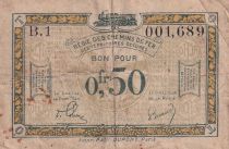 France 50 Centimes - Régie des chemins de Fer - 1923 - Série B.1 - 135.04