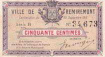 France 50 Centimes - Remiremont - 1915 - Série B - P.88-59