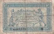 France 50 Centimes - Tr&eacute;sorerie aux arm&eacute;es - 1917 - S&eacute;rie B - TB - VF.01.02