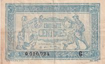 France 50 Centimes - Trésorerie aux armées - 1917 - Série G - TB - VF.01.07