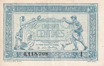 France 50 Centimes - Trésorerie aux armées - 1917 - Série I - SUP - VF.01.09