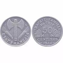 France 50 Centimes - Type Bazor - France 1944 (SUP)