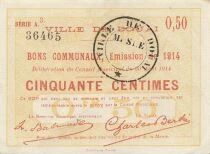 France 50 Centimes - Ville de Douai - 30-08-1914 - S&eacute;rie A3