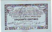 France 50 Centimes 70 communes - 23/04/1915