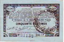 France 50 Centimes 70 communes