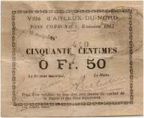 France 50 Centimes Arleux Ville - 1915