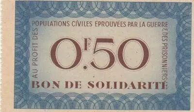 France 50 Centimes Bon de solidarit� - P�tain - 1941-1942 - SUP