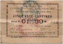 France 50 Centimes Brunemont Commune - 1914