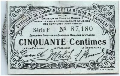 France 50 Centimes Cambrai City