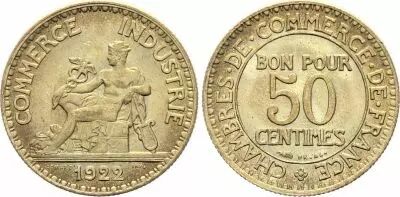 France 50 Centimes Chambre de Commerce - 1922