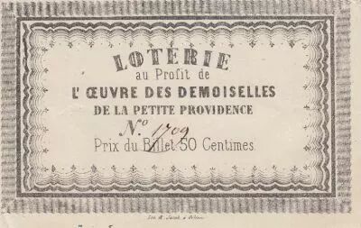 France 50 Centimes Loterie Oeuvre des Demoiselles de la Providence - Orl�ans - TTB