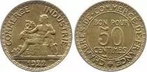 France 50 Centimes Mercury seated - 1922